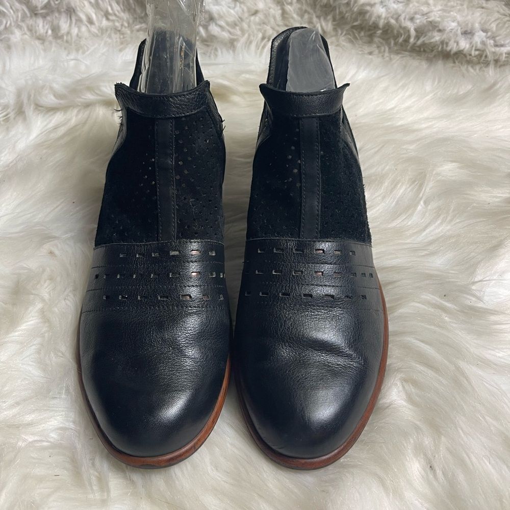 NAOT Women's Rivotra ankle boots Leather &  Suede perforated slip on  EURO SZ42